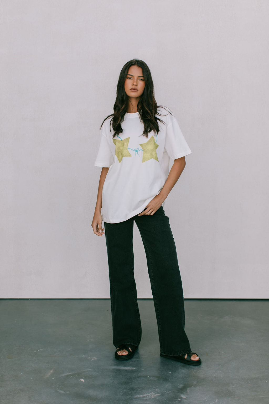 Green Starkini Tee White
