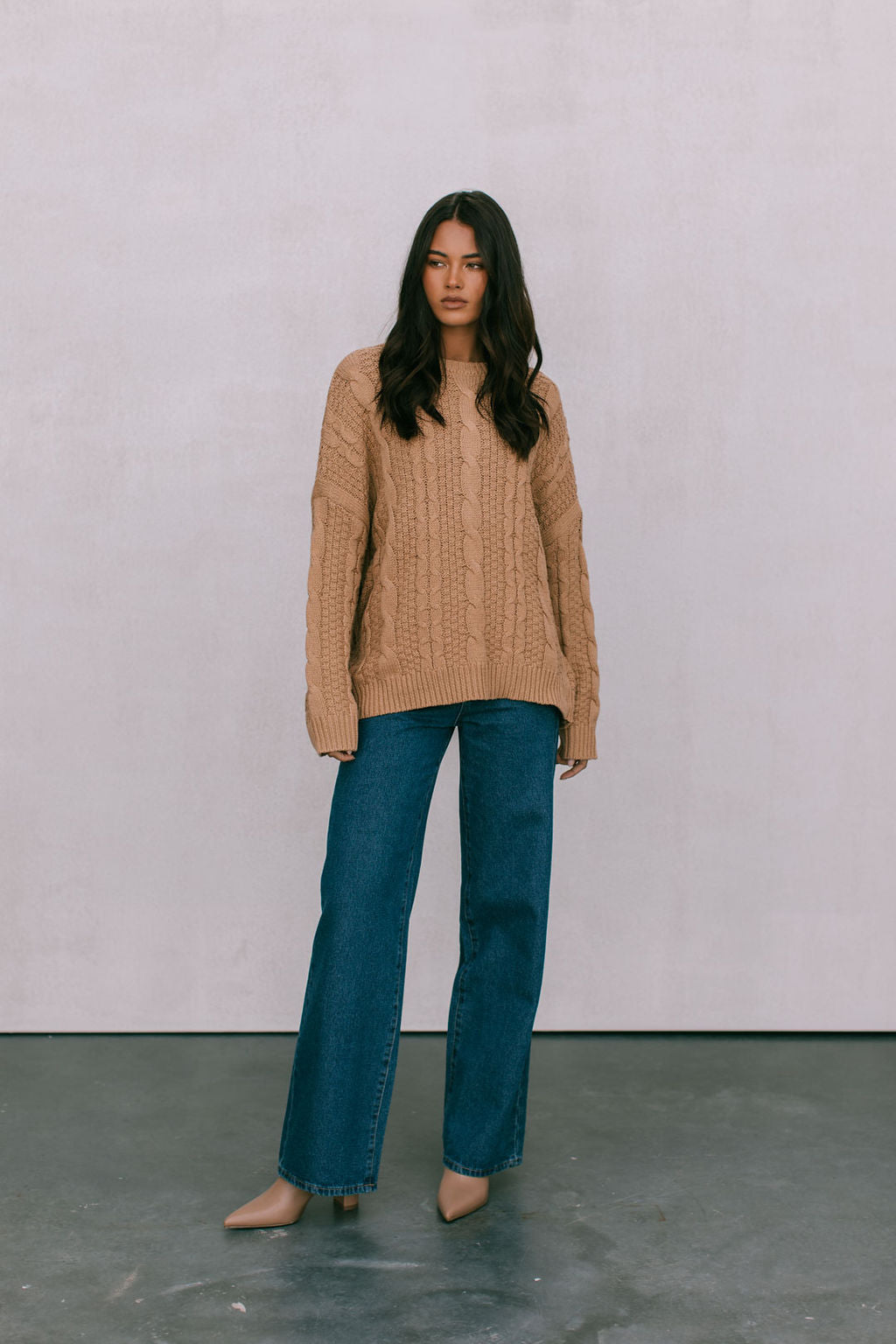 Amalie Knit Jumper - Tan