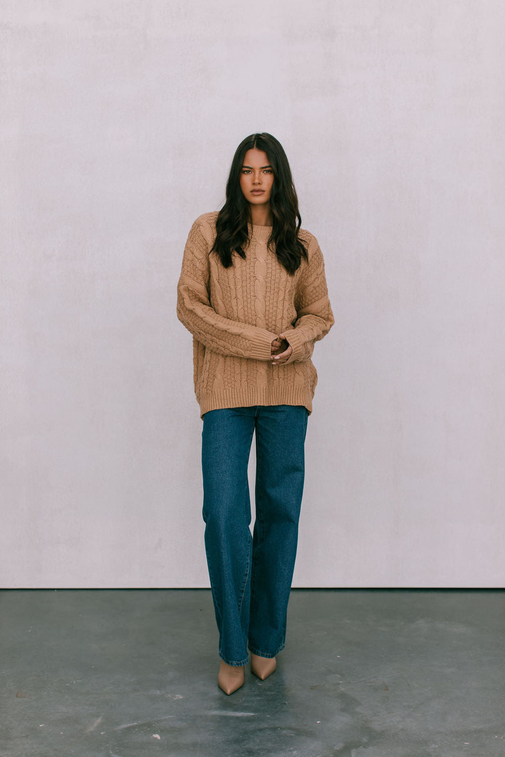 Amalie Knit Jumper - Tan