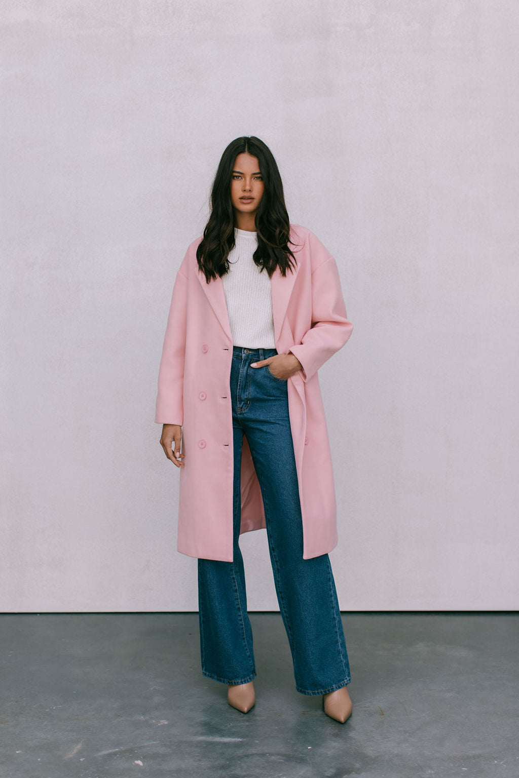 Adeline Coat - Baby Pink