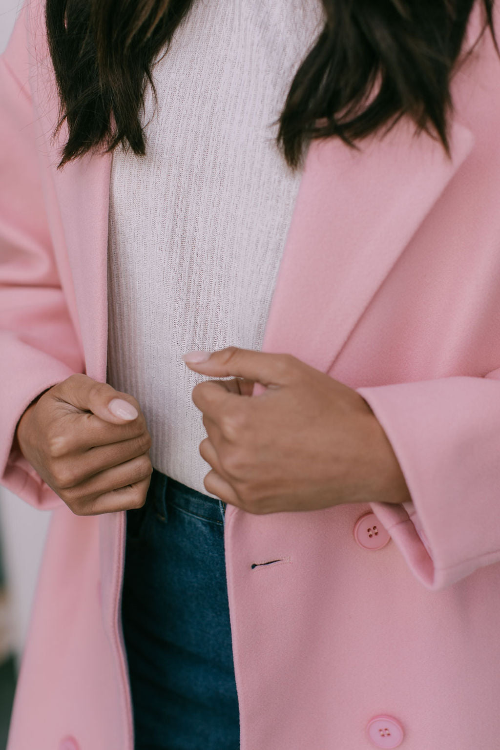 Adeline Coat - Baby Pink