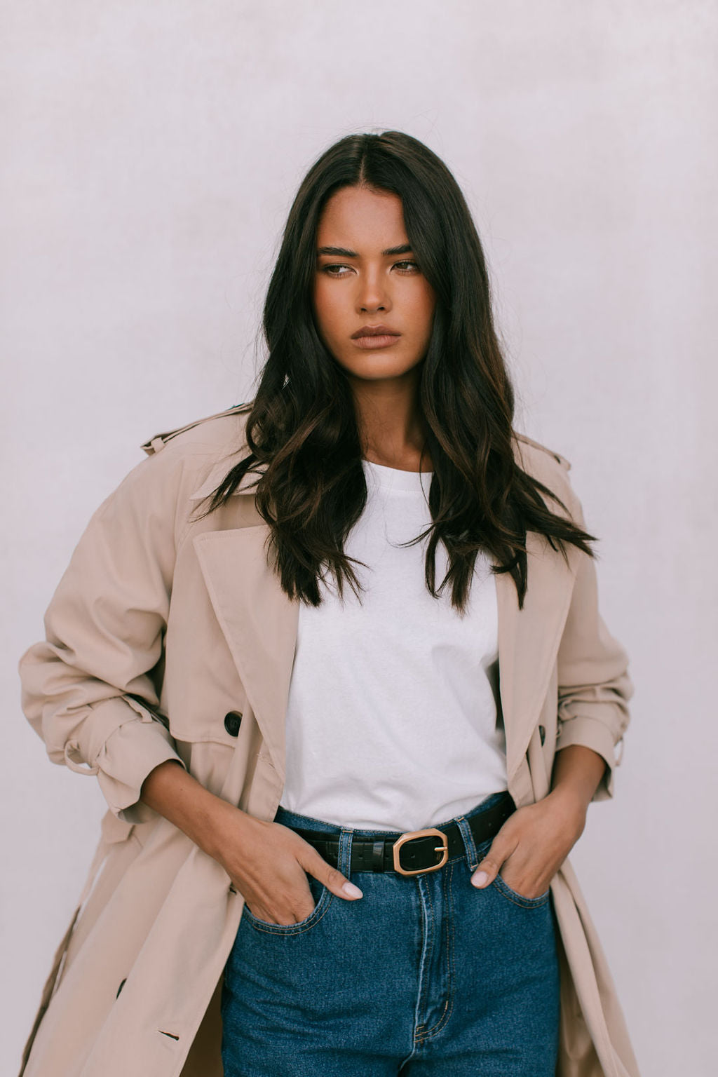 Oaklie Trench Coat - Beige