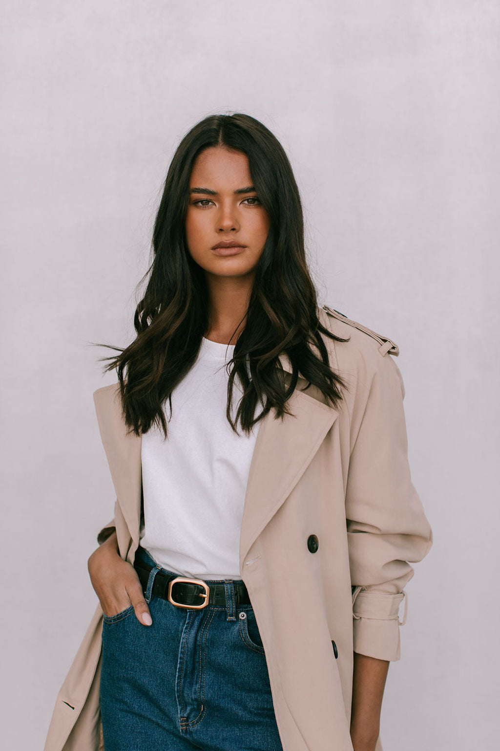 Oaklie Trench Coat - Beige