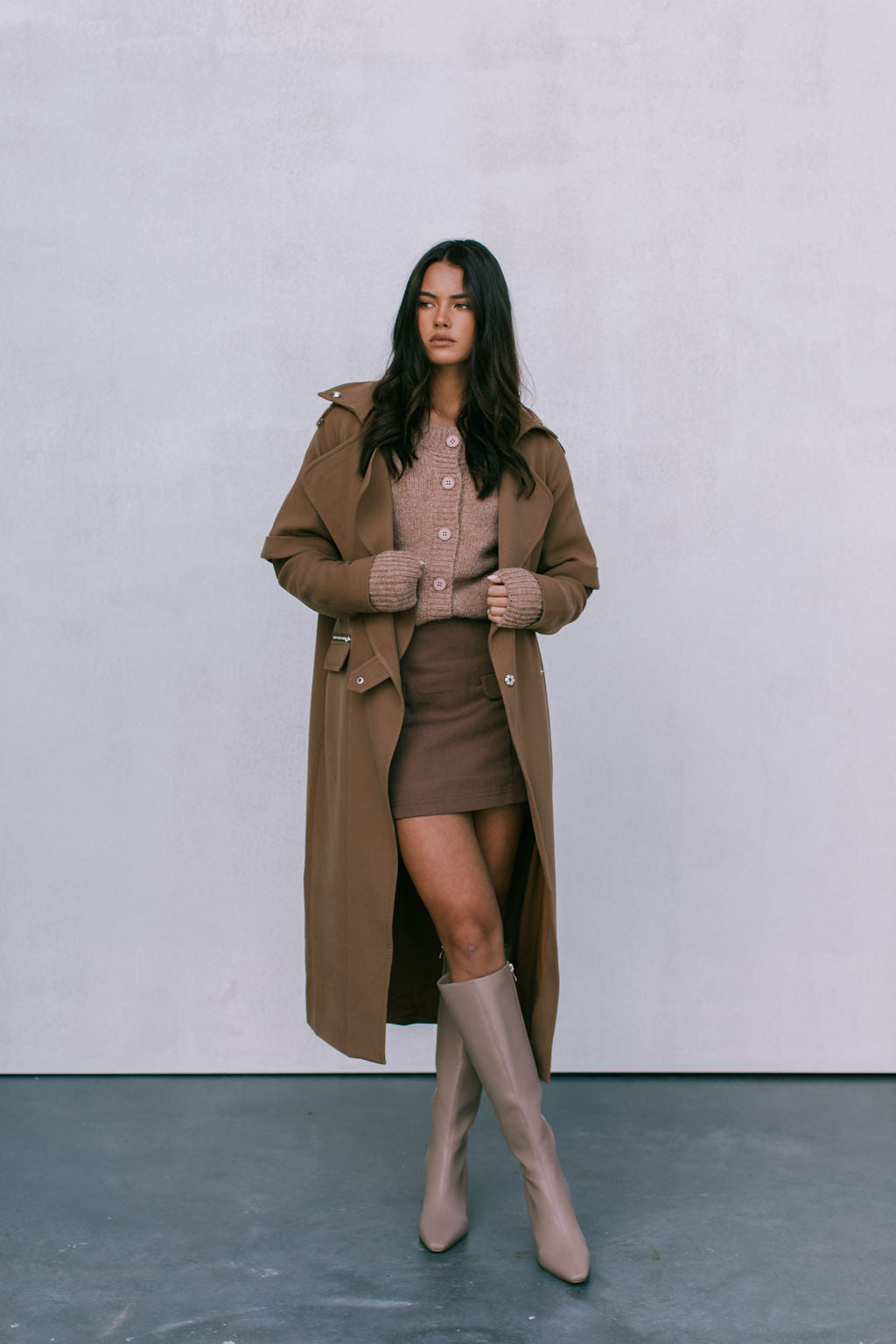 Sarah Trench Coat - Toffee Brown