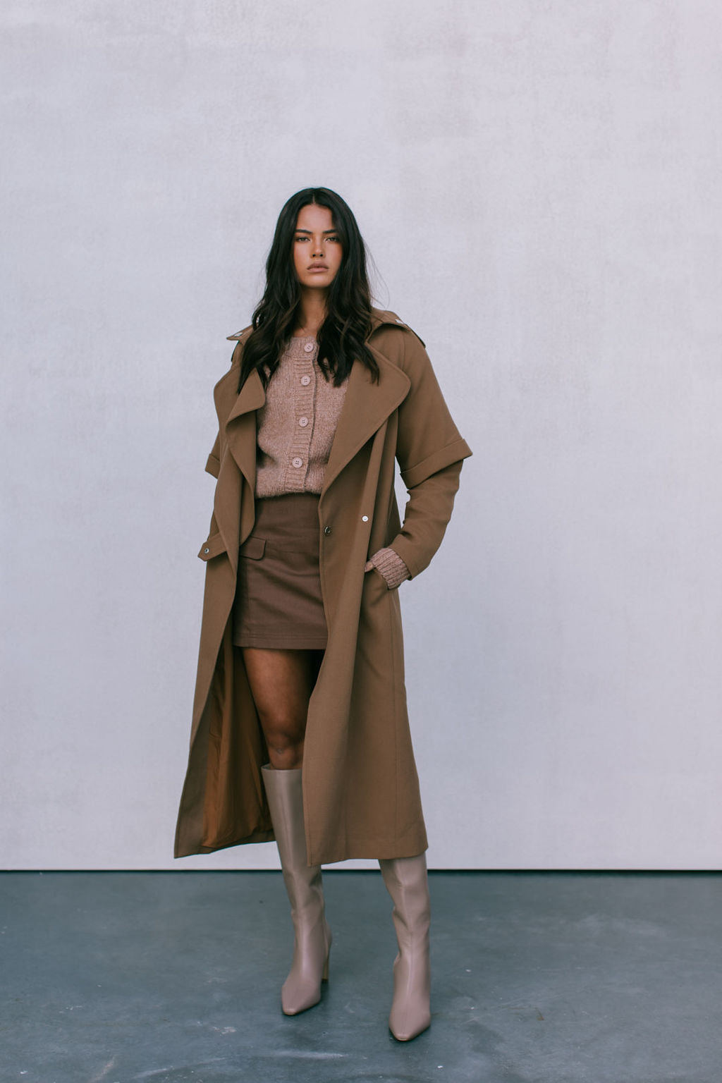 Sarah Trench Coat - Toffee Brown
