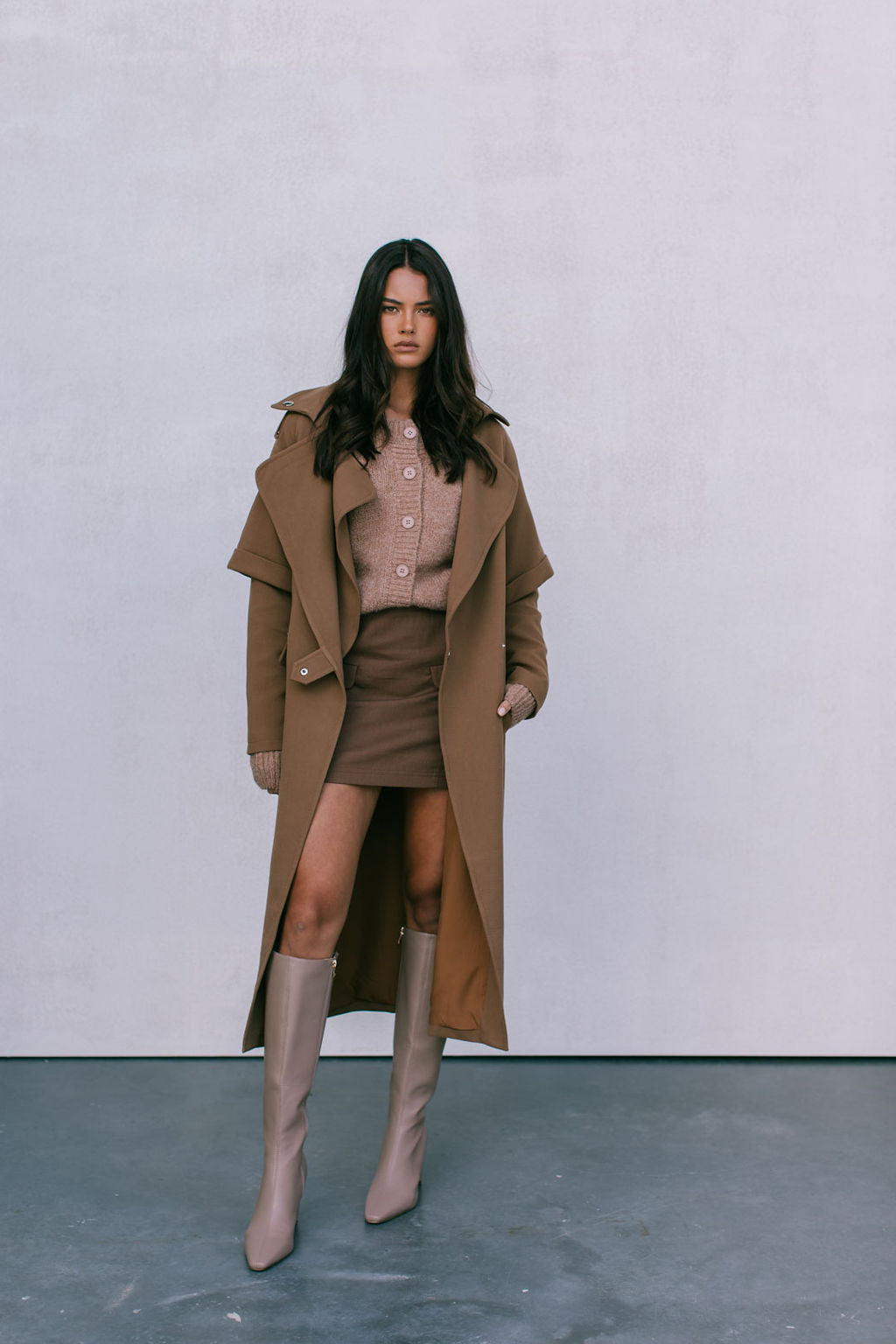 Sarah Trench Coat - Toffee Brown