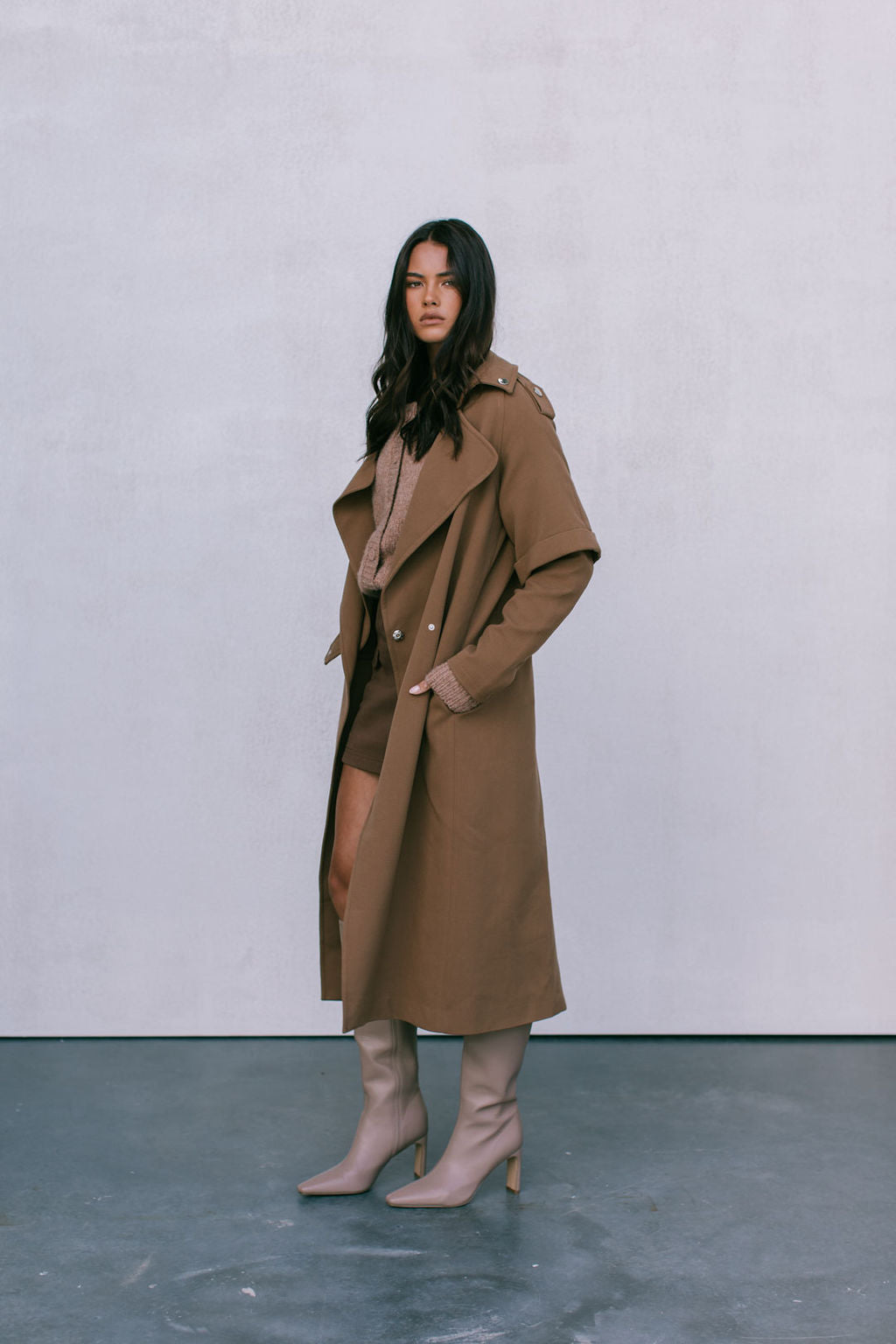 Sarah Trench Coat - Toffee Brown