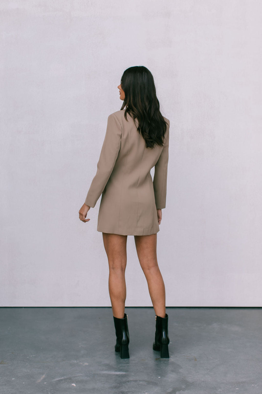 Gunner Mini Blazer Dress - Mocha