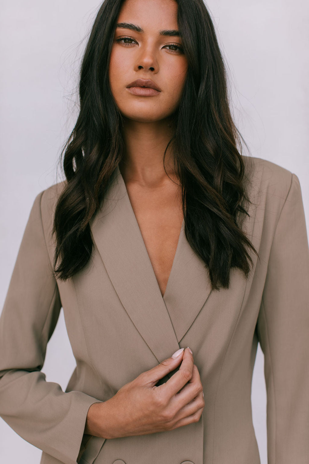 Gunner Mini Blazer Dress - Mocha