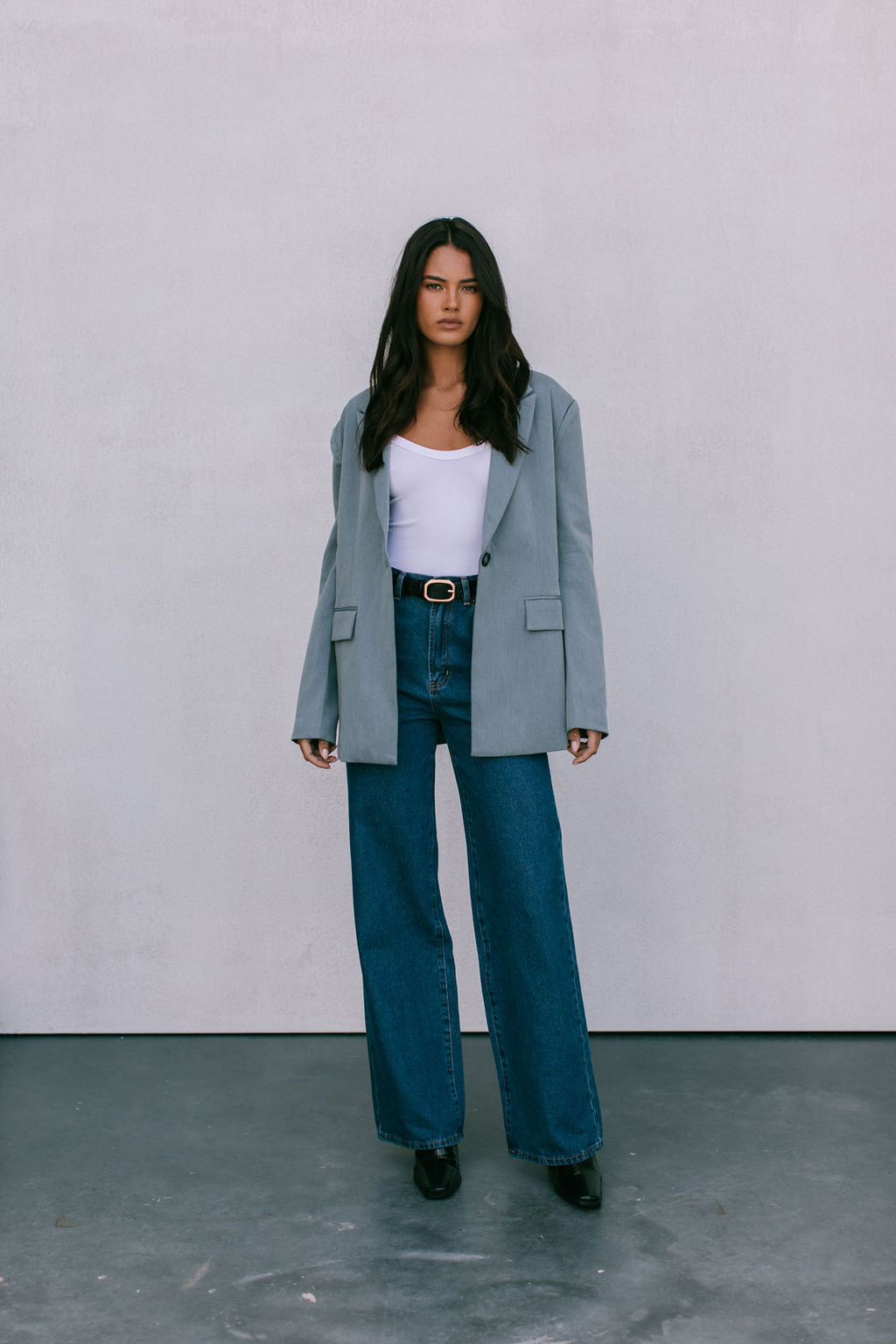Ryder Boyfriend Blazer - Grey