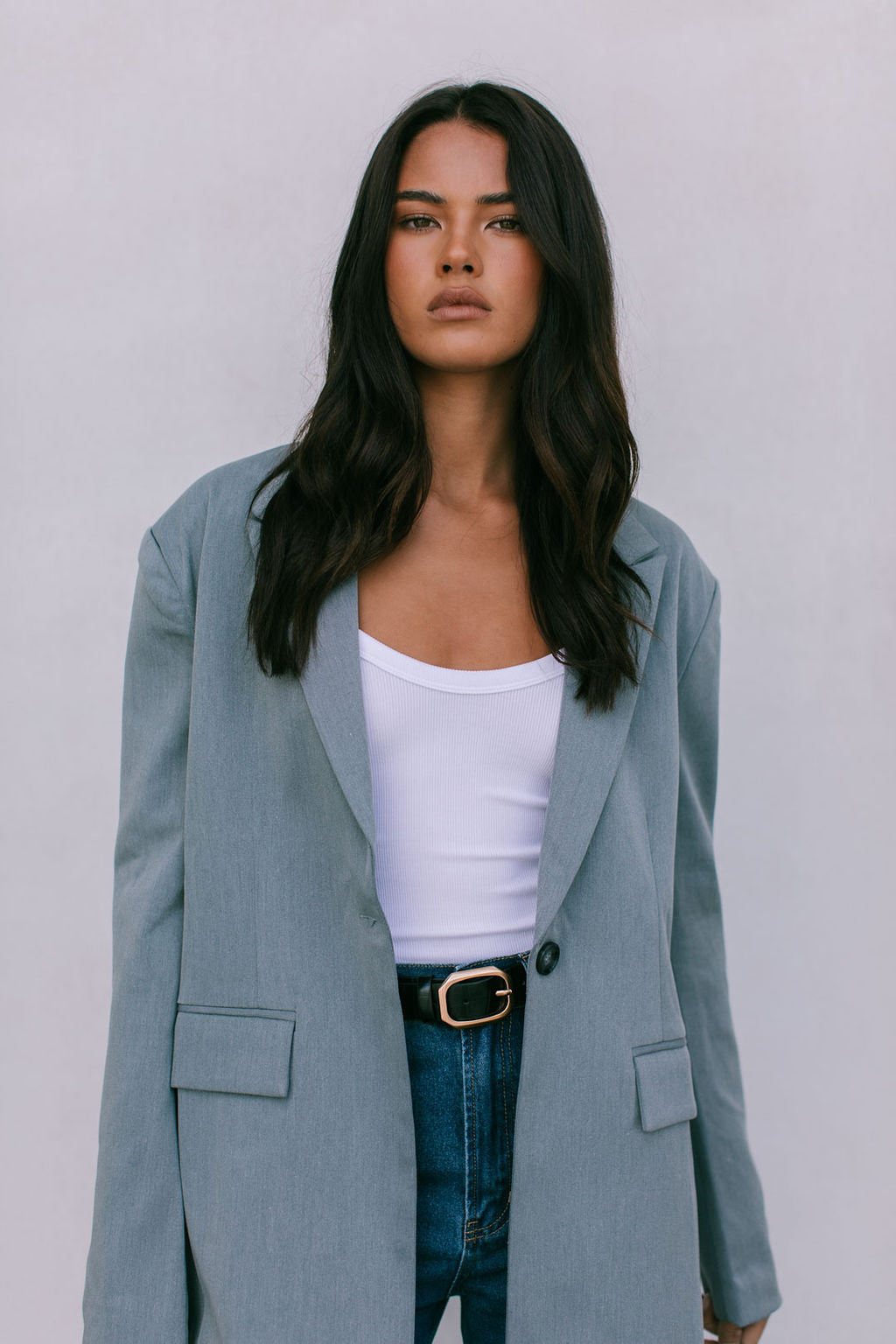 Ryder Boyfriend Blazer - Grey