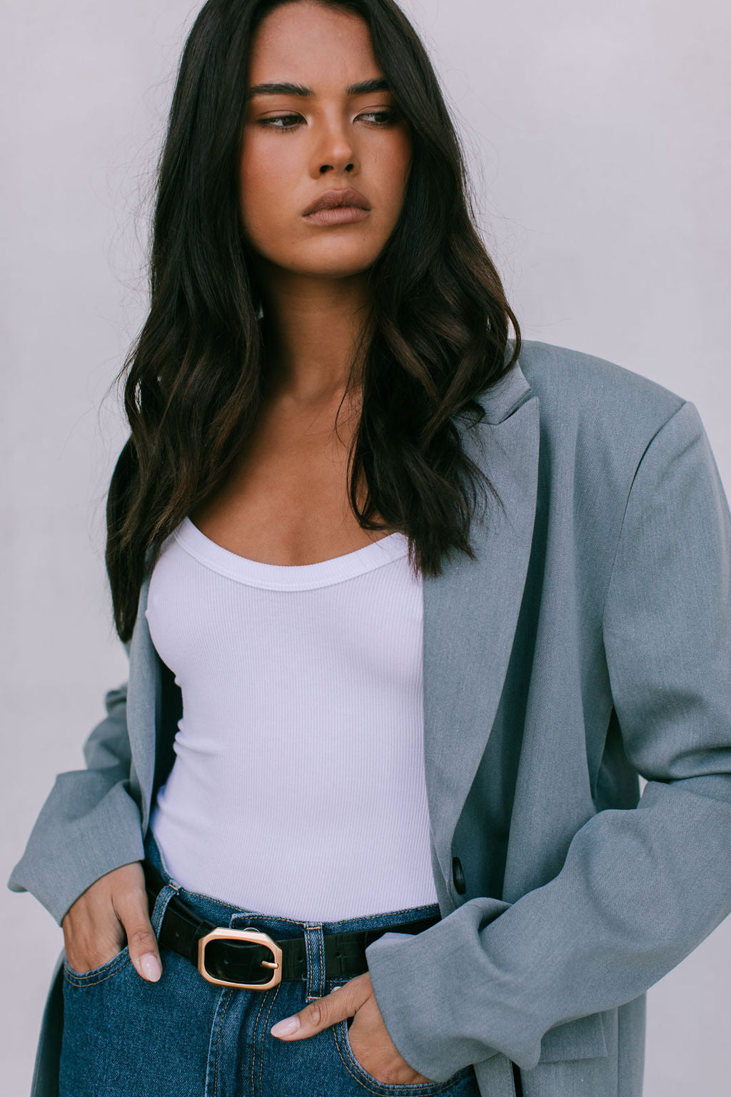 Ryder Boyfriend Blazer Grey