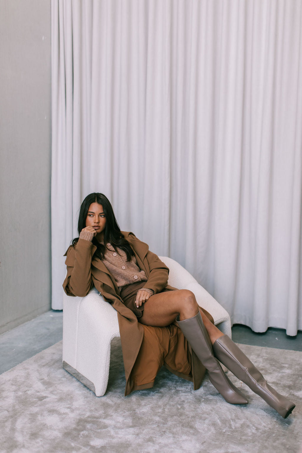 Sarah Trench Coat - Toffee Brown