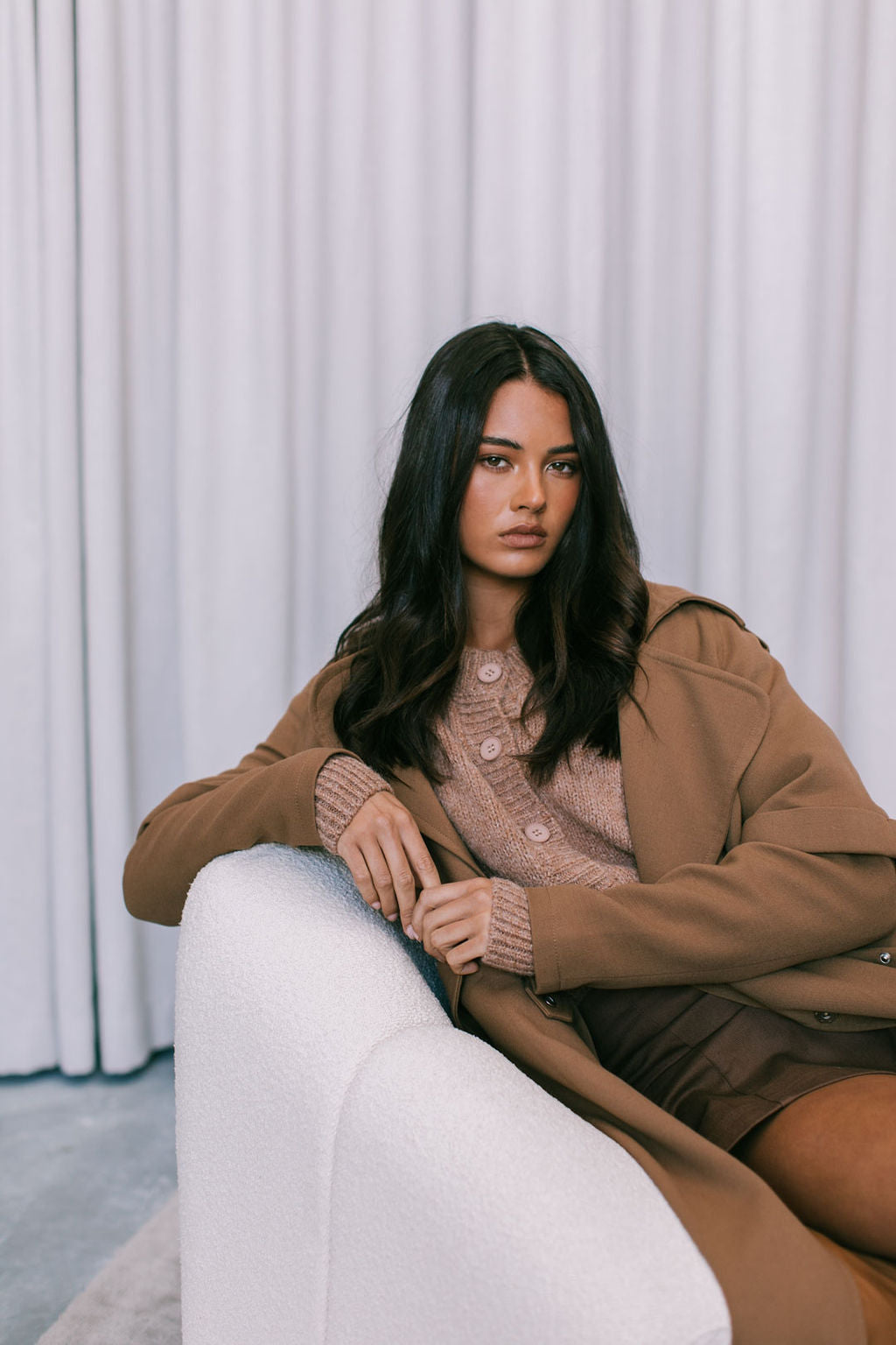 Sarah Trench Coat - Toffee Brown