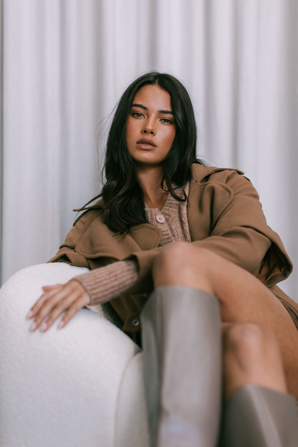 Sarah Trench Coat - Toffee Brown