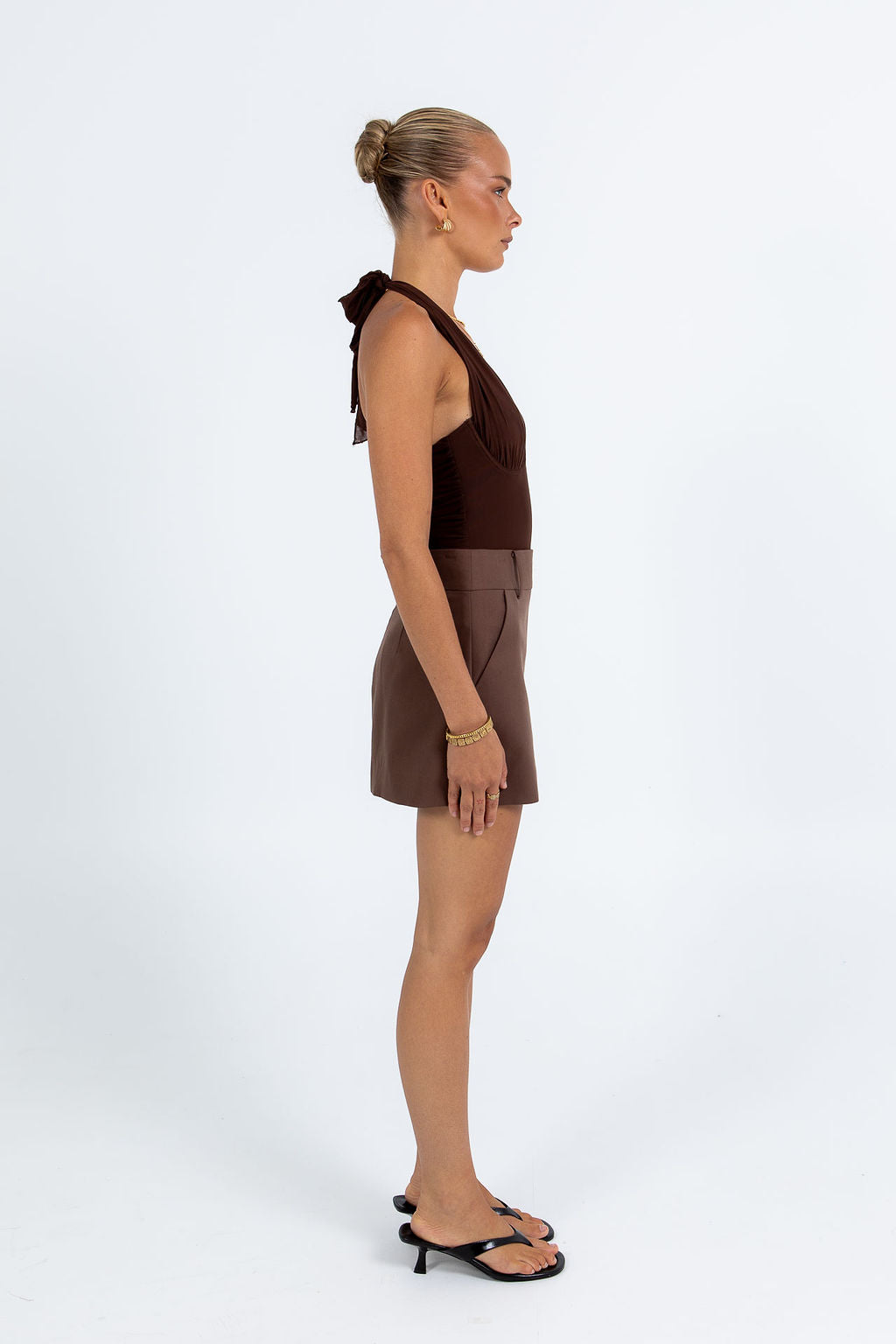 Jolie Mini Skirt Chocolate