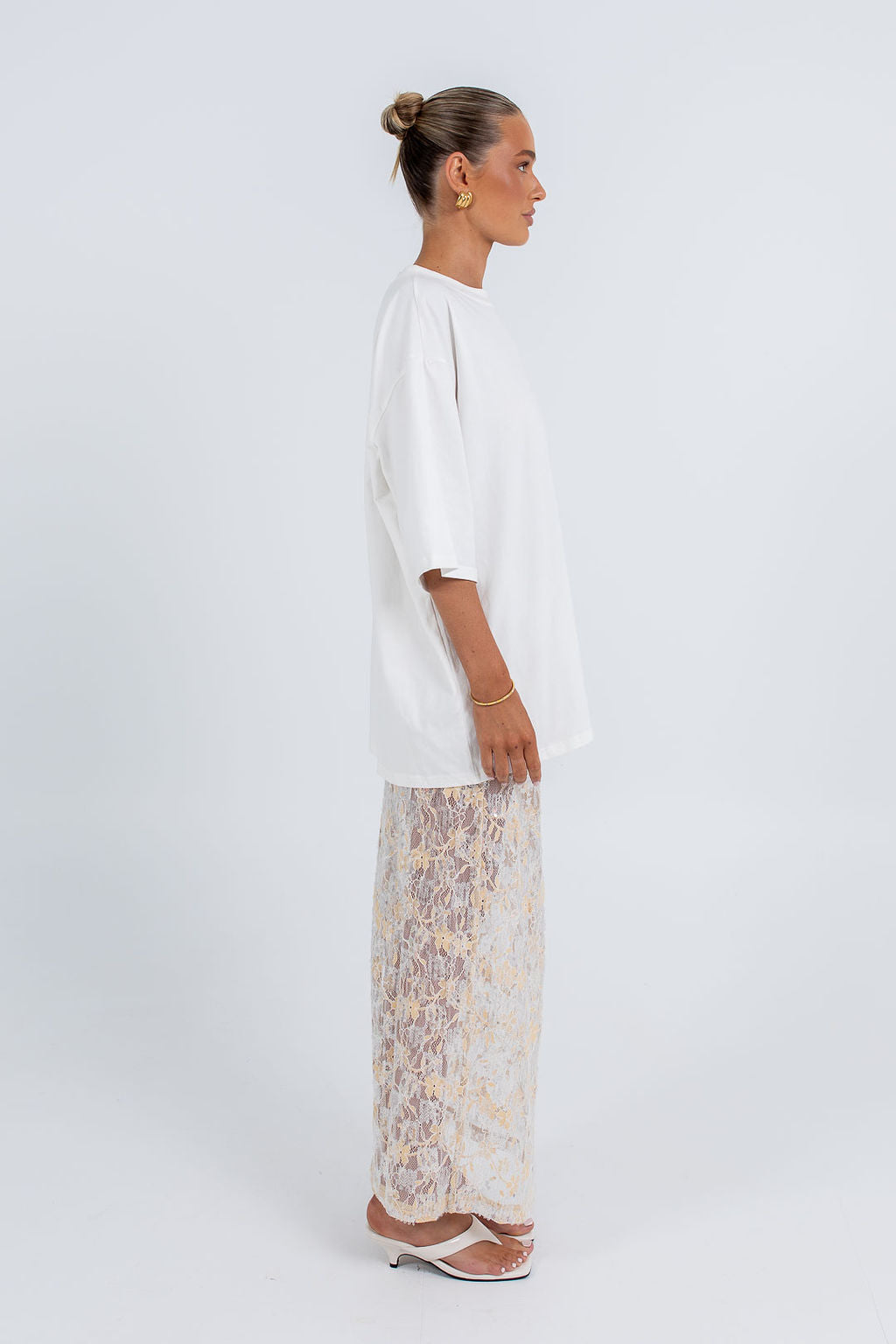 Qasim Sequin Skirt Champagne