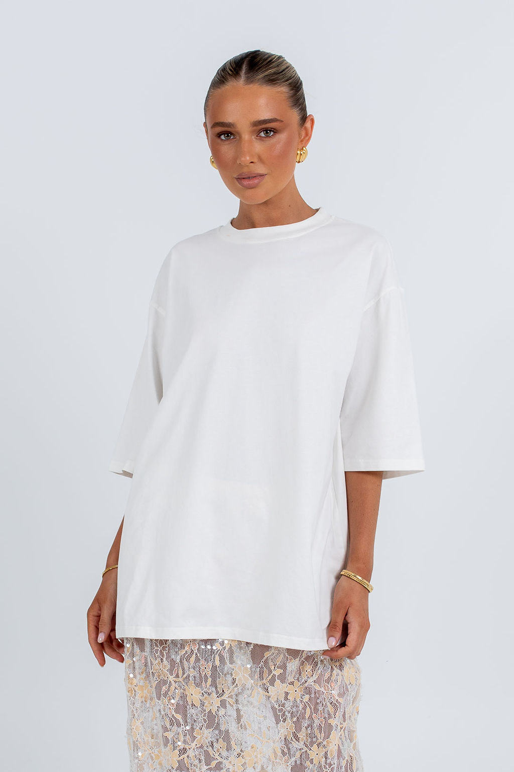 Qasim Sequin Skirt Champagne