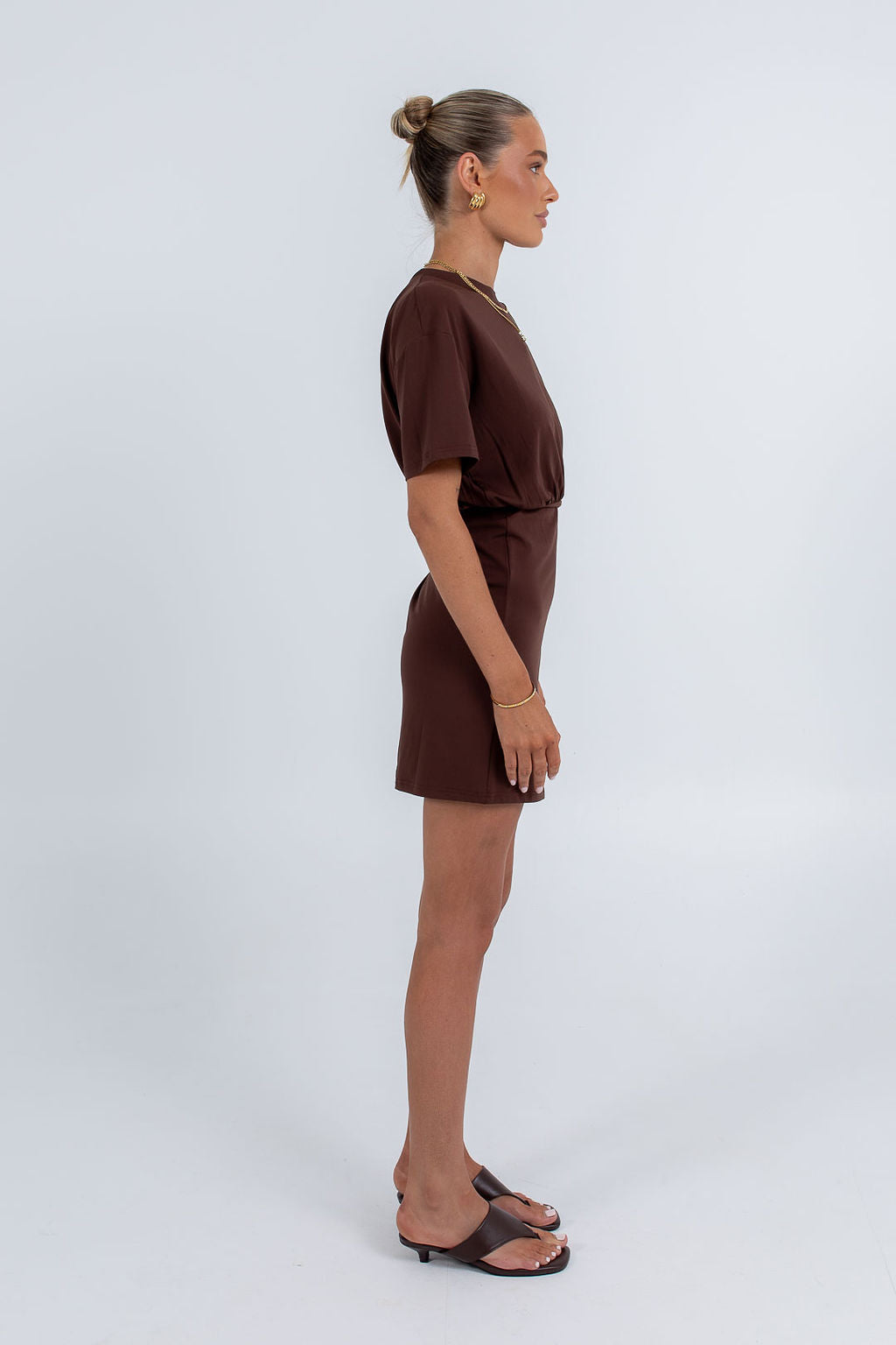 Oriana Mini Dress - Chocolate