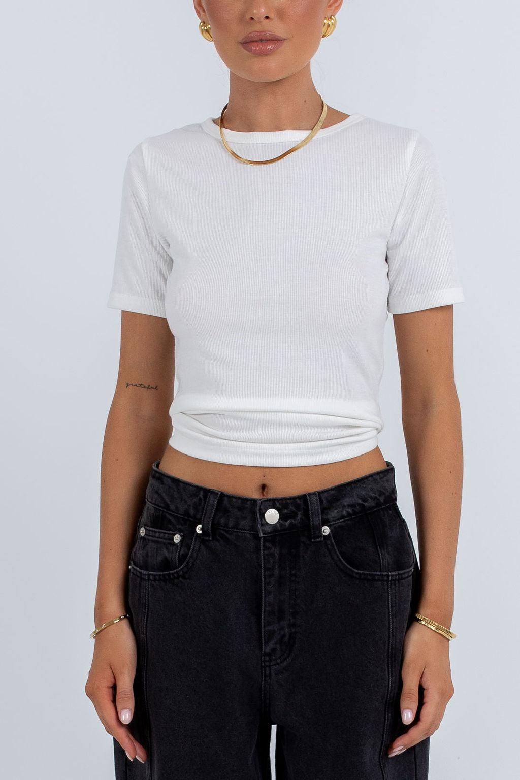 Janey Baggy Leg Jeans Washed Black