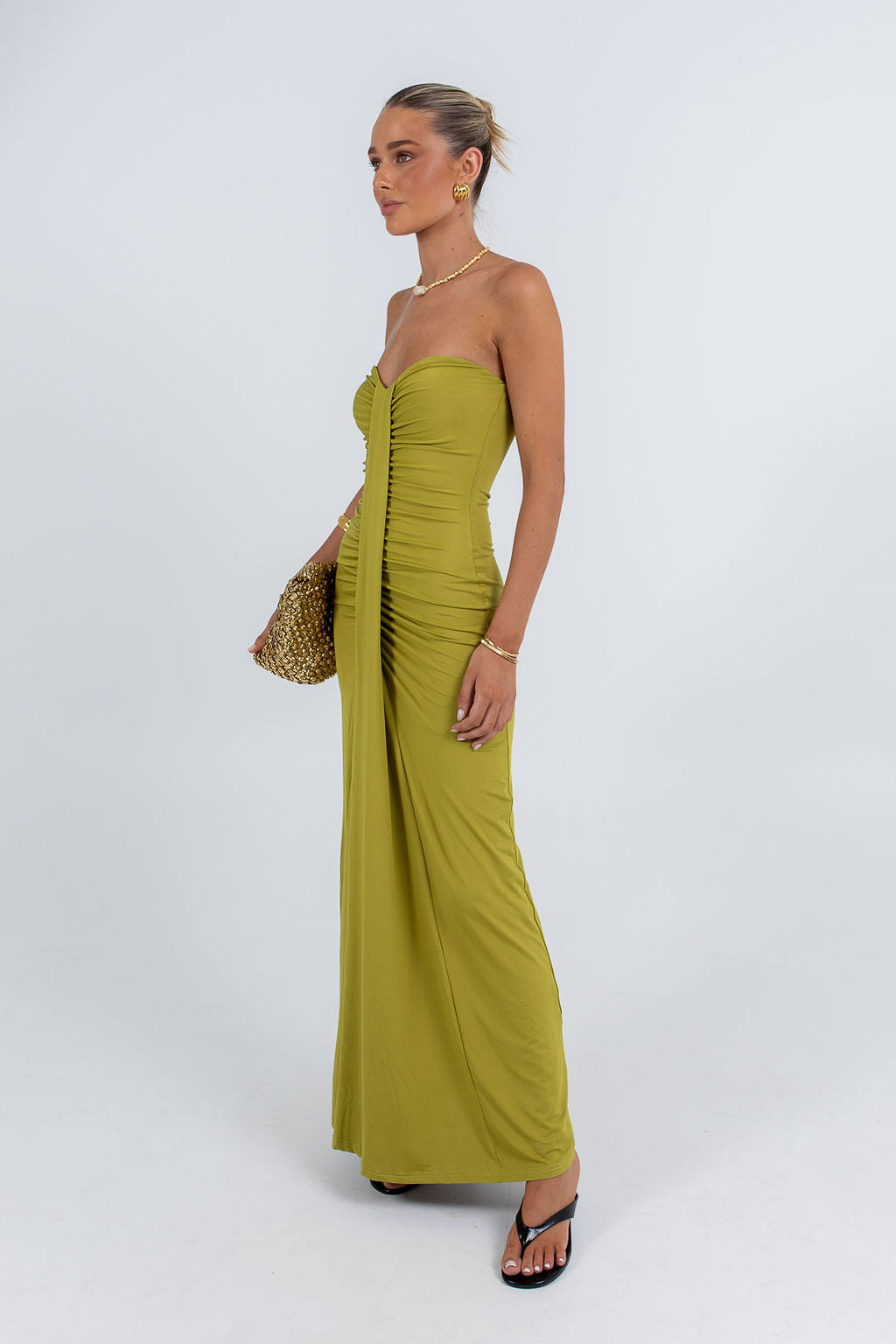 Nicole Maxi Dress Olive