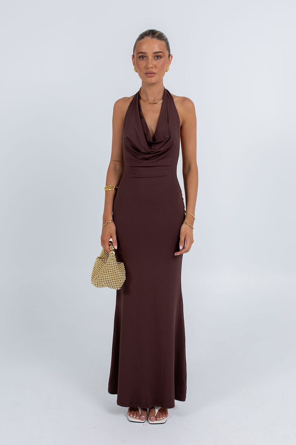 Alexia Maxi Dress Chocolate