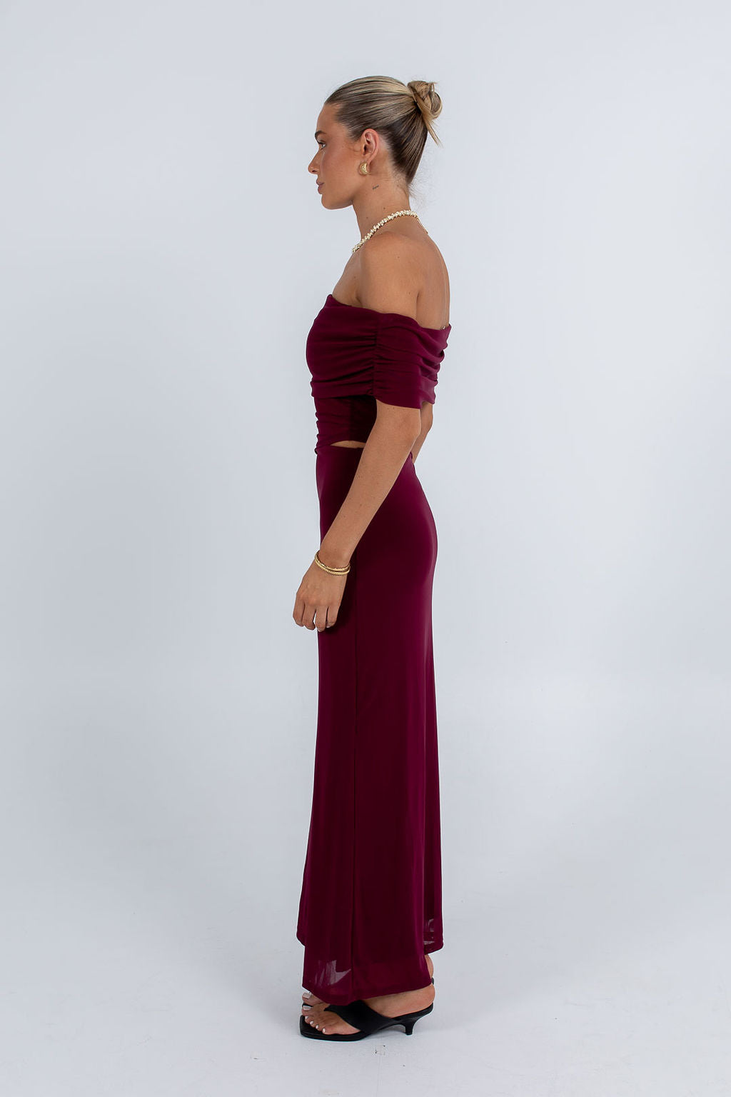 Fiora Maxi Dress Burgundy