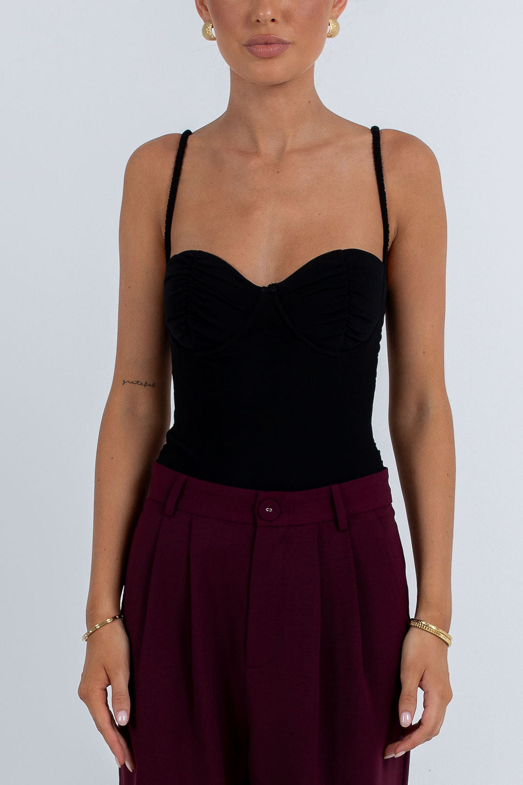 Mayda Tailored Pants Burgundy