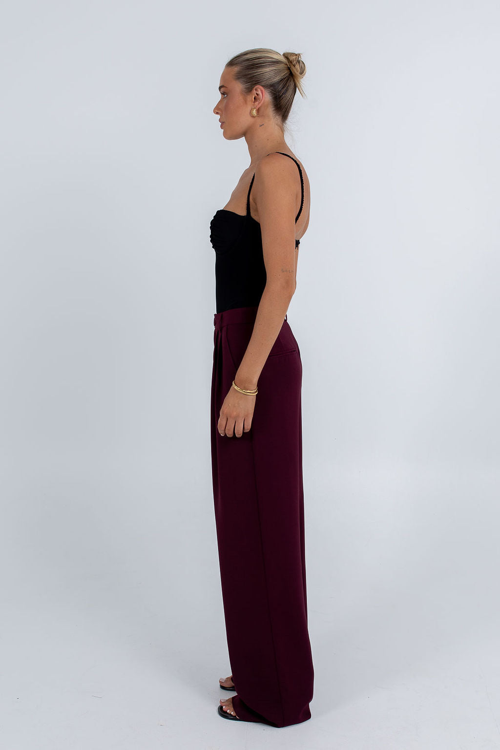 Mayda Tailored Pants Burgundy