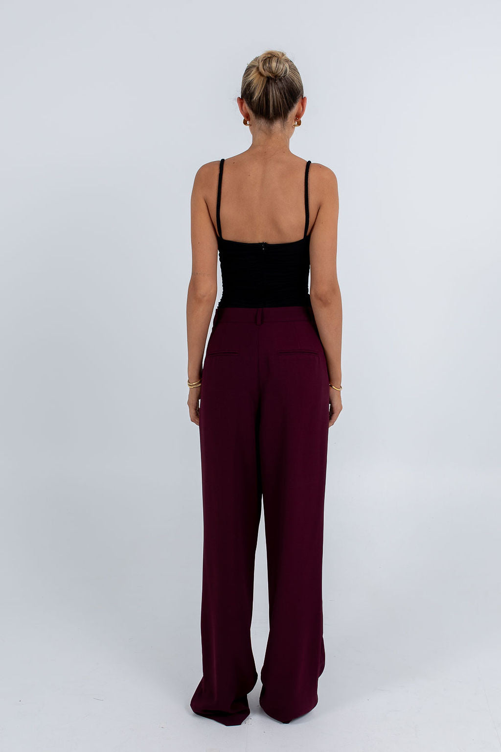 Mayda Tailored Pants Burgundy