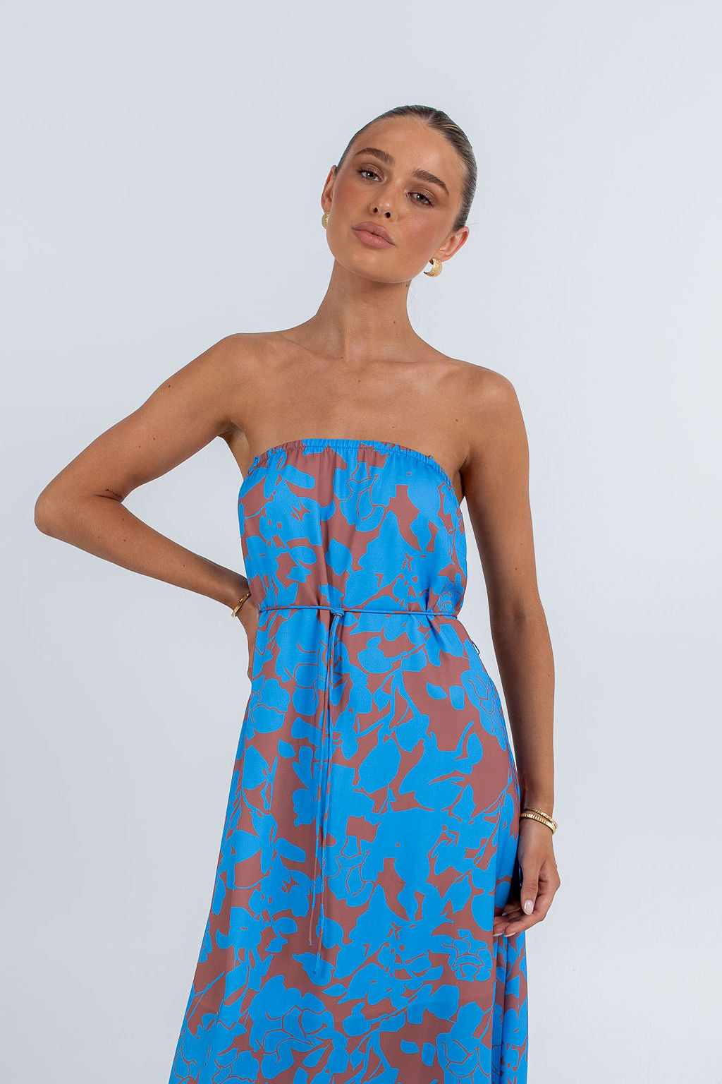 Claudia Maxi Dress Azurosa Print