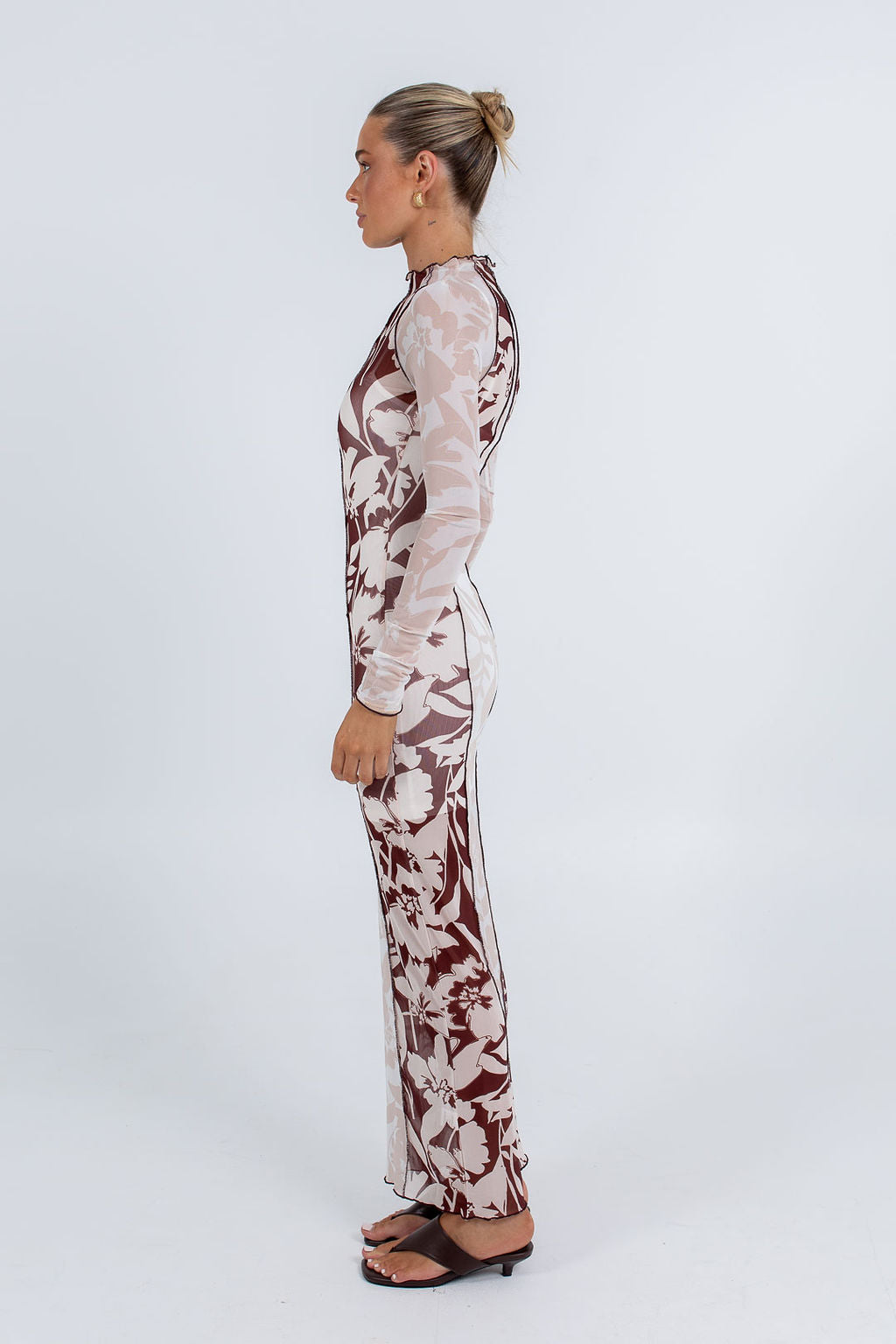 Rochelle Maxi Dress Beige Floral