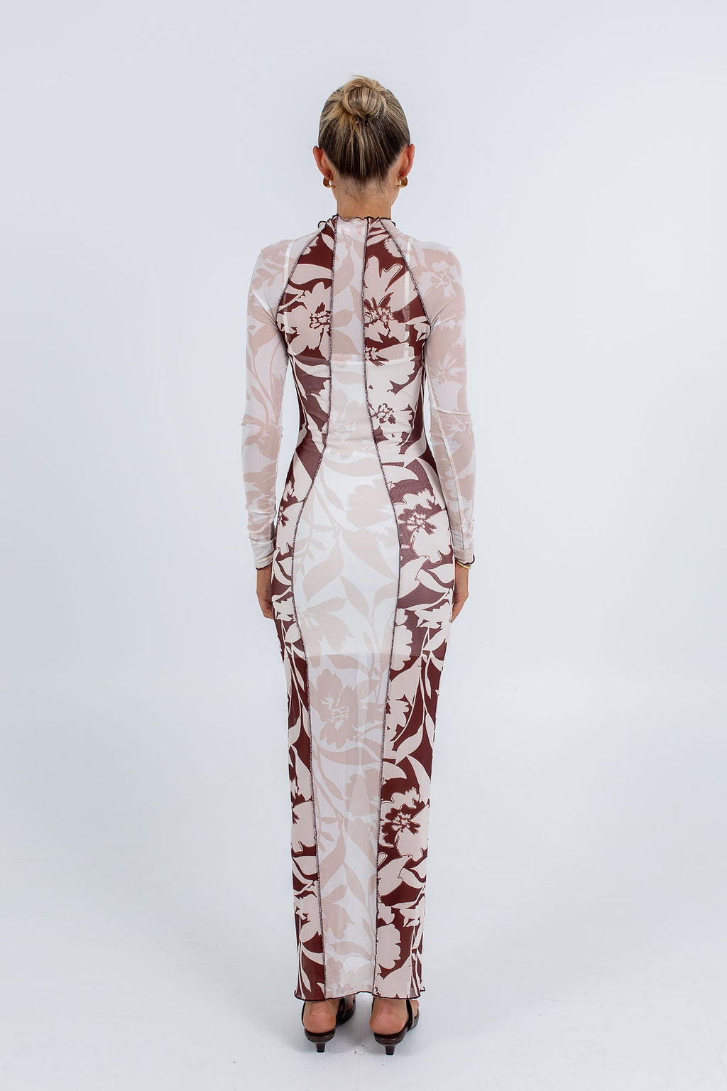 Rochelle Maxi Dress Beige Floral