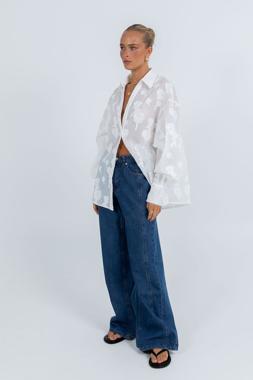 Blanche Lace Shirt White