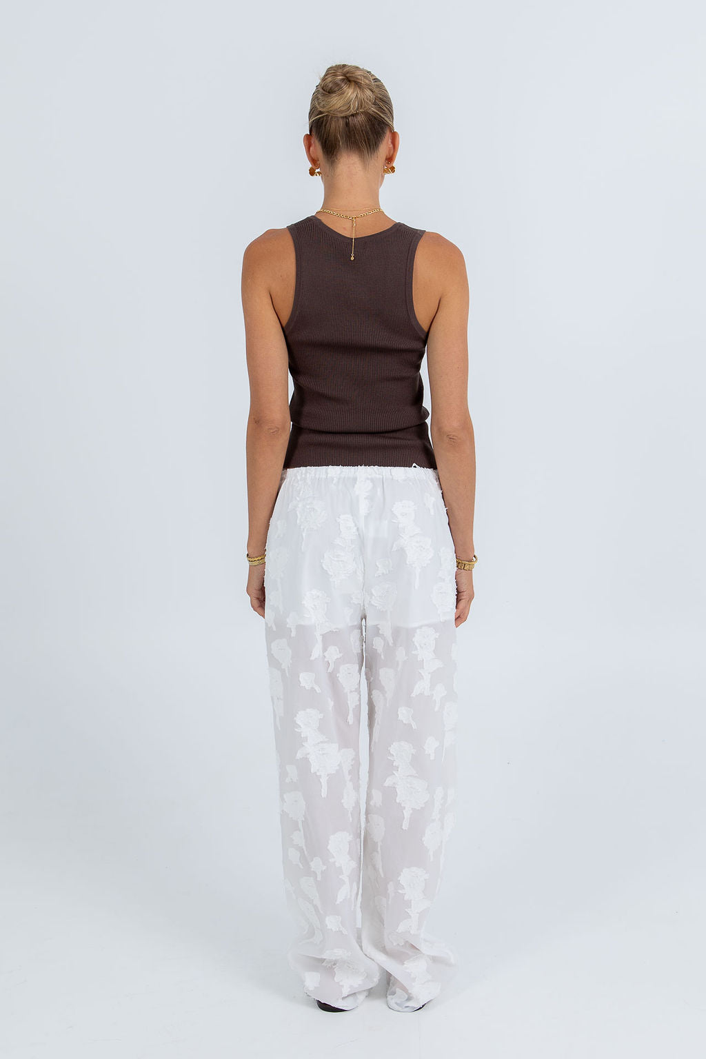 Flavia Lace Pant White
