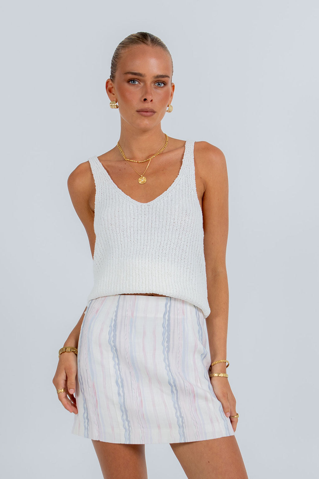 Aprire Mini Skirt Pastel Stripe