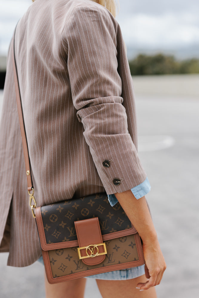 Eloise Blazer - Mocha Stripe