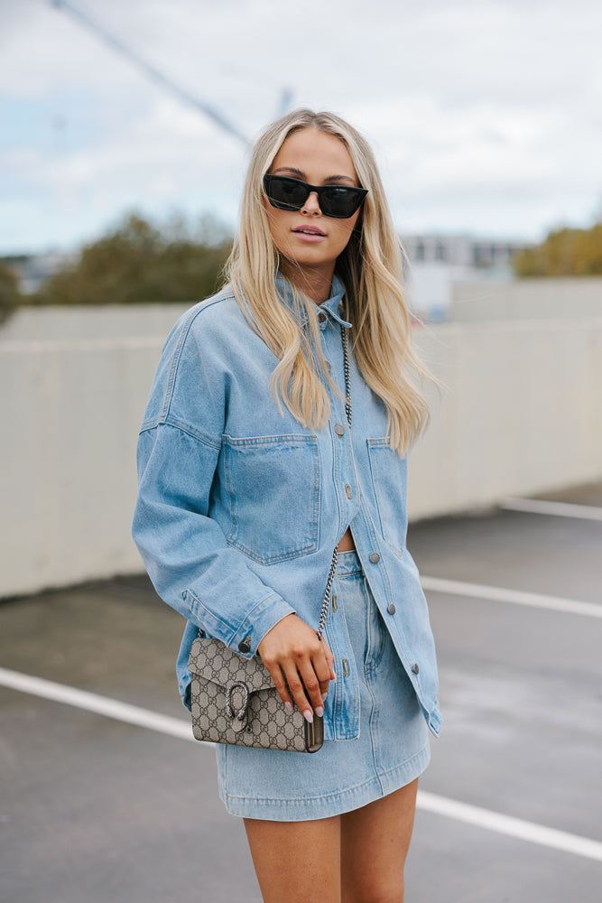 Maeve Skirt Light Blue Denim
