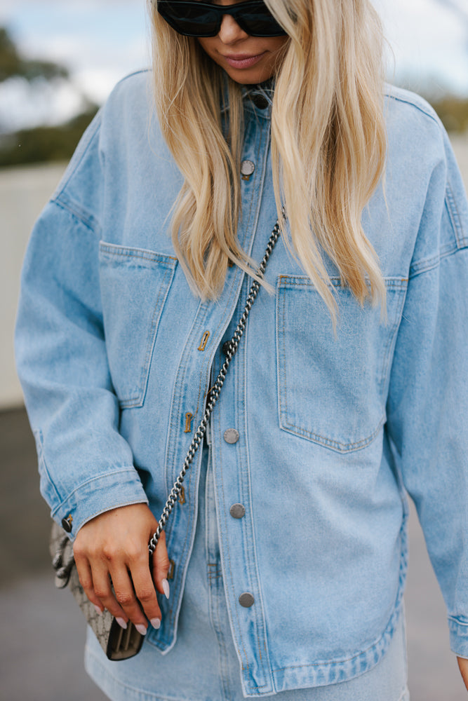 Maeve Skirt Light Blue Denim
