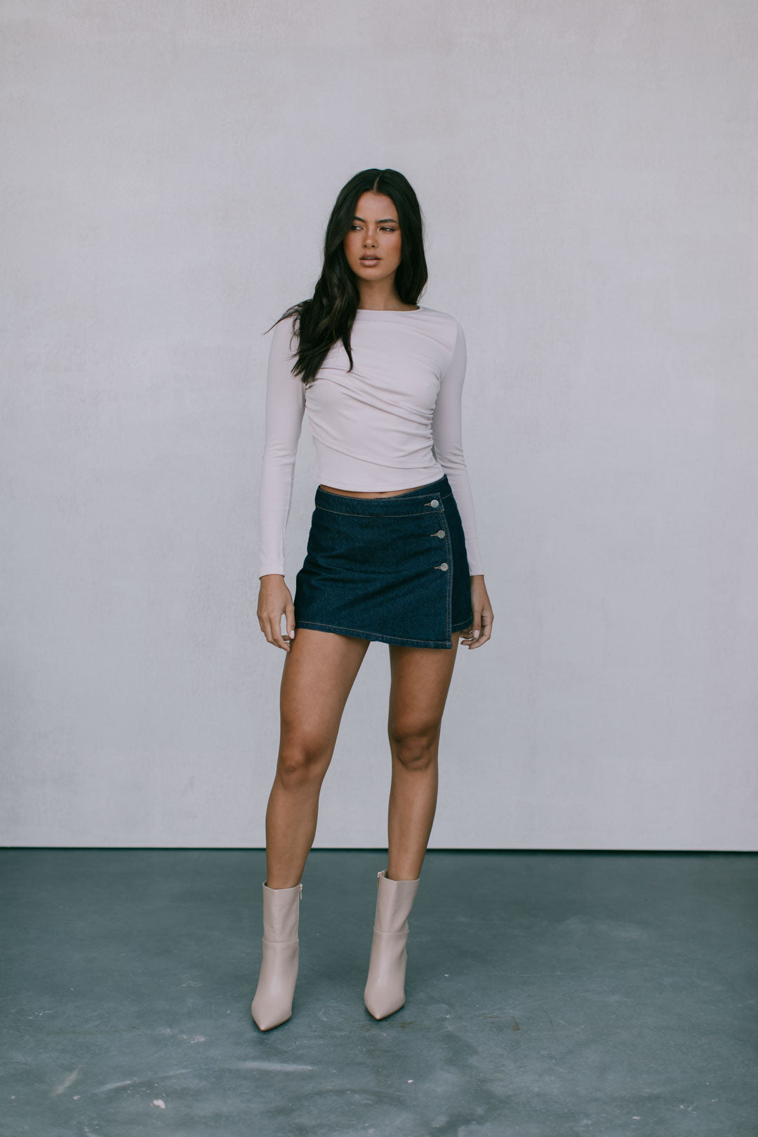 Arilla Long-sleeve Top - Pearl