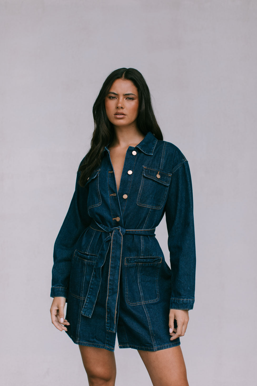 Promise Mini Dress - Indigo Denim