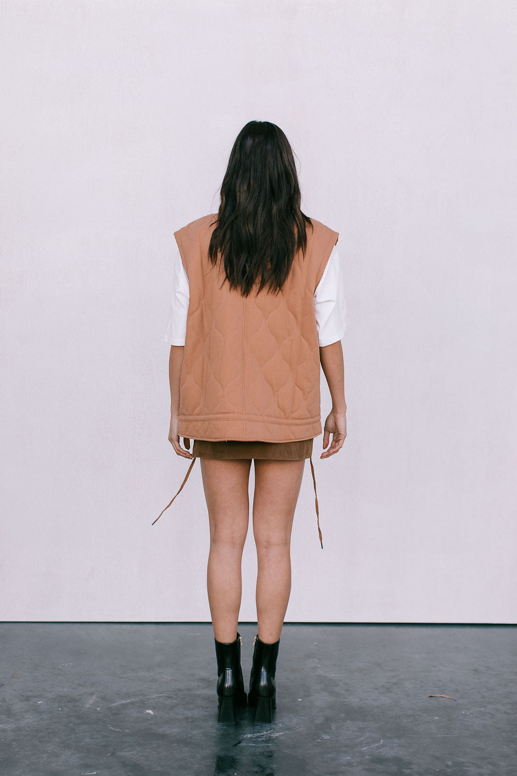 Zeta Quilted Vest - Caramel