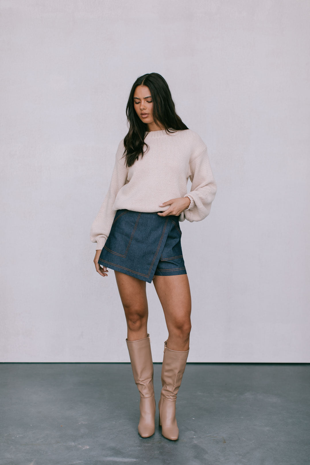 Wallin Skort Navy Denim