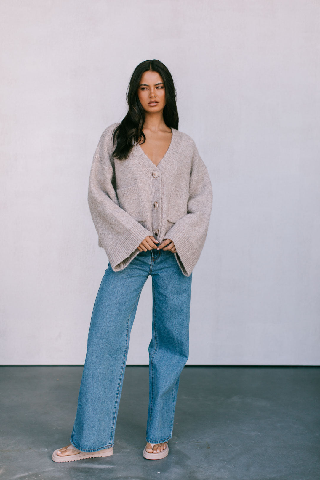 Demi Cardigan - Mushroom