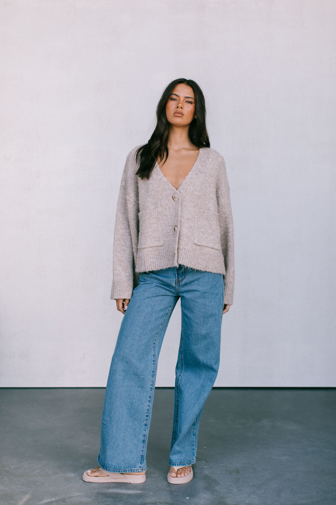Demi Cardigan - Mushroom