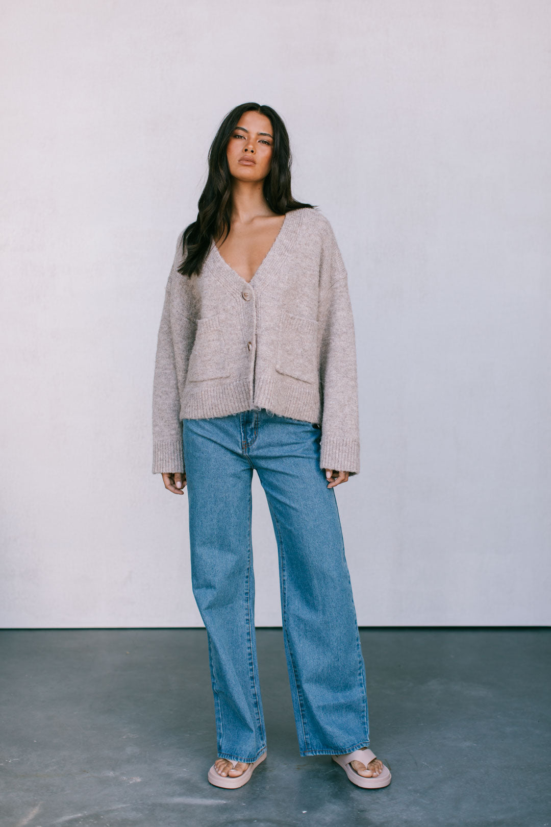 Demi Cardigan - Mushroom