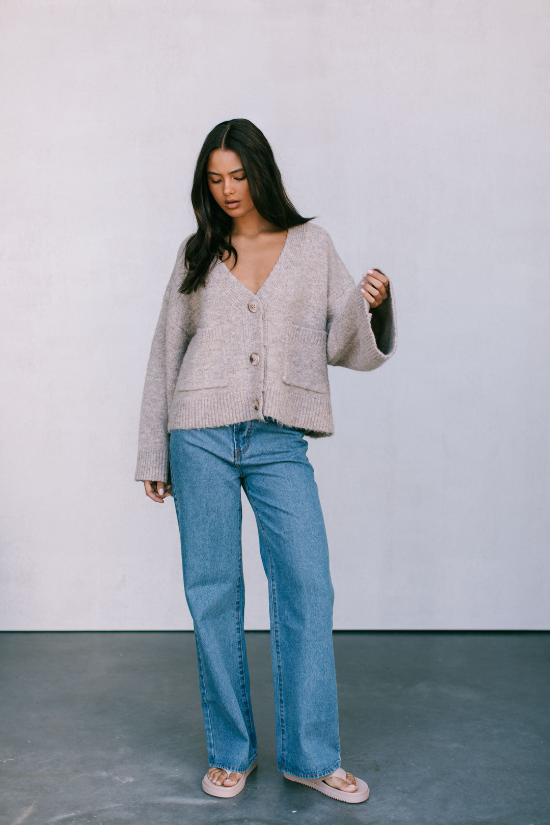 Demi Cardigan - Mushroom