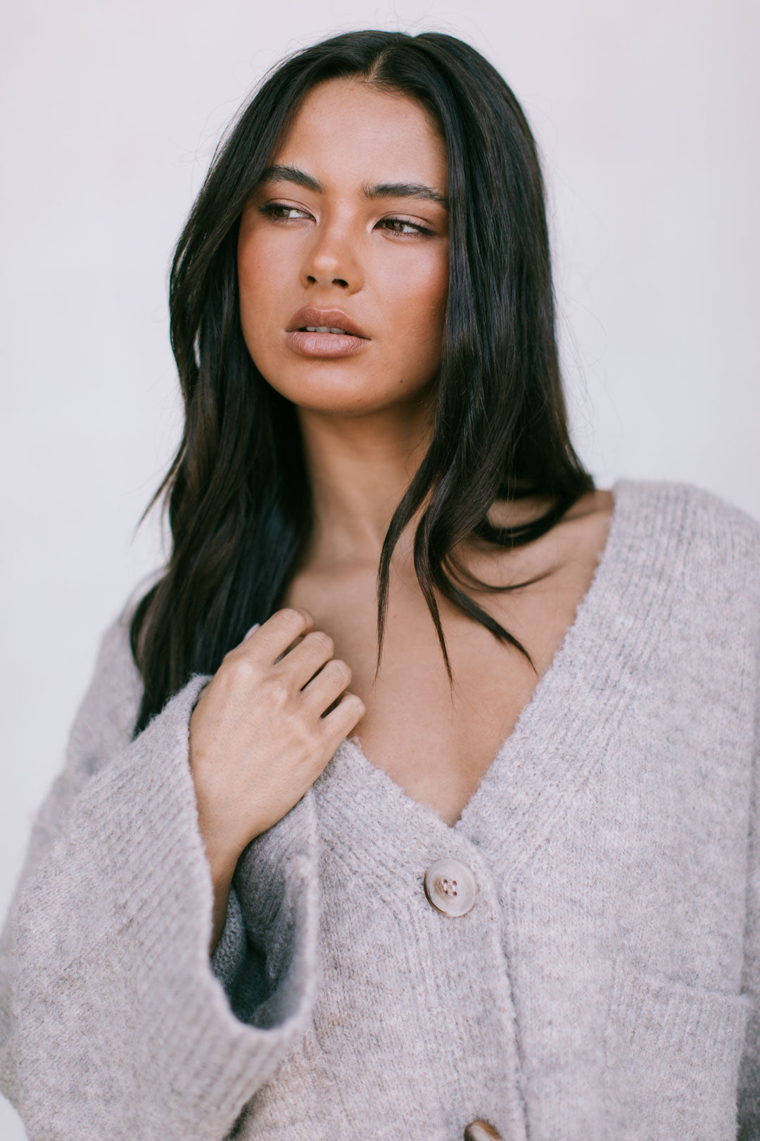 Demi Cardigan - Mushroom