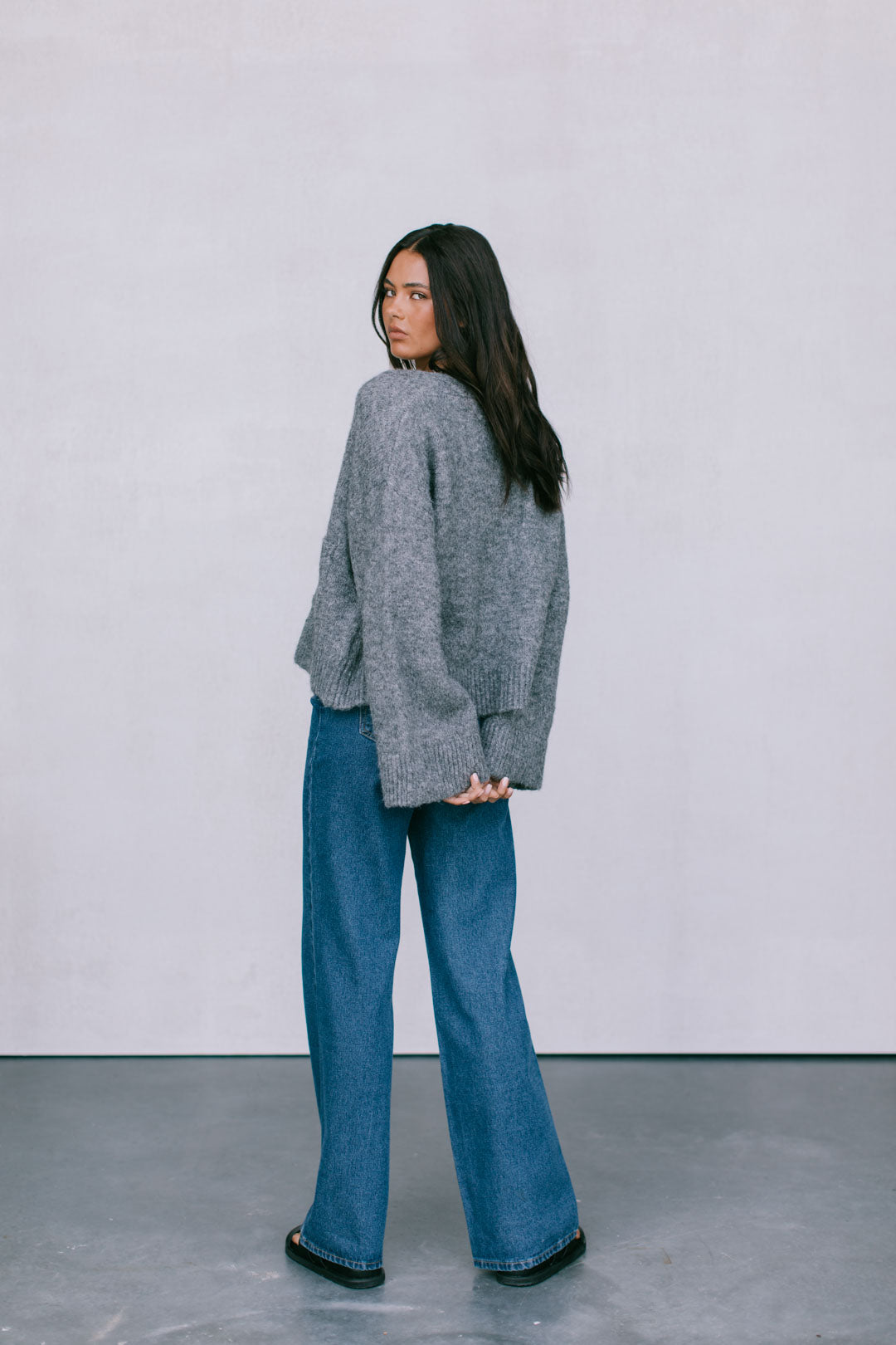 Imogen Cardigan - Charcoal Marle