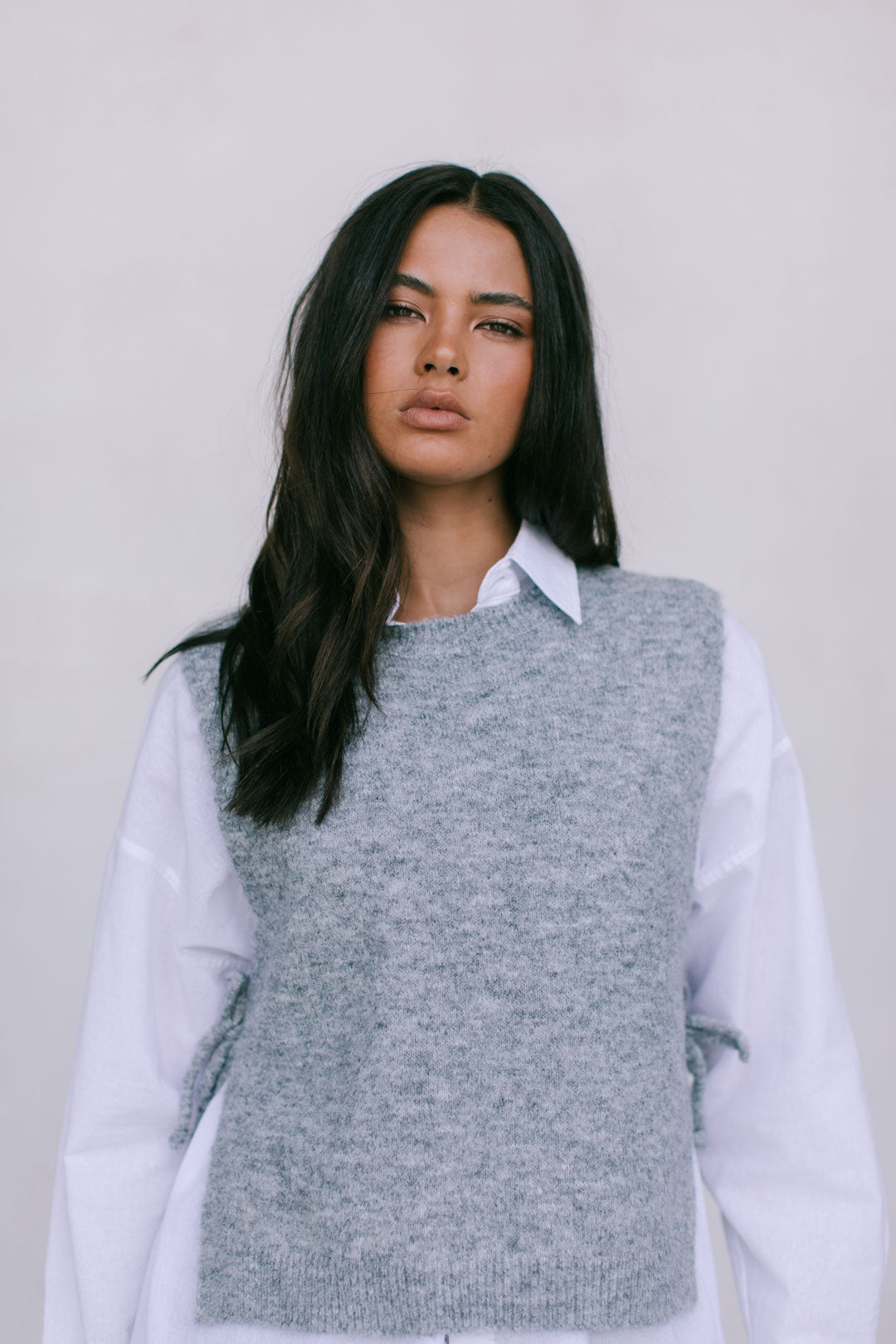Hattie Vest Grey Marle